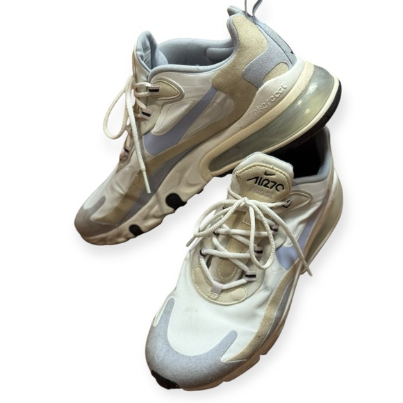 Nike Air Max 270 React Fossil Ghost Woman’s 9.5 - Picture 5 of 9